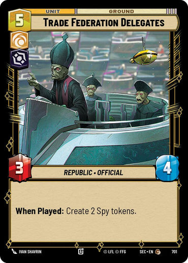 Trade Federation Delegates (701) (Foil) (701) [Secrets of Power]