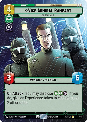 Vice Admiral Rampart - On Schedule (Hyperspace Foil) (841) (841) [Secrets of Power]
