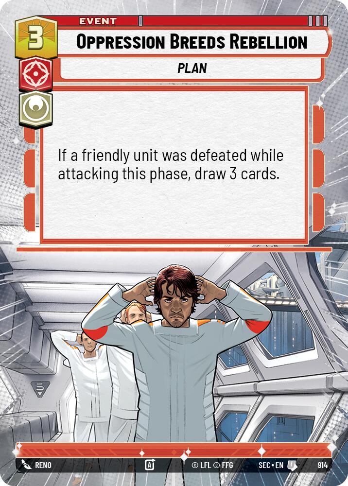 Oppression Breeds Rebellion (914) (Hyperspace Foil) (914) [Secrets of Power]