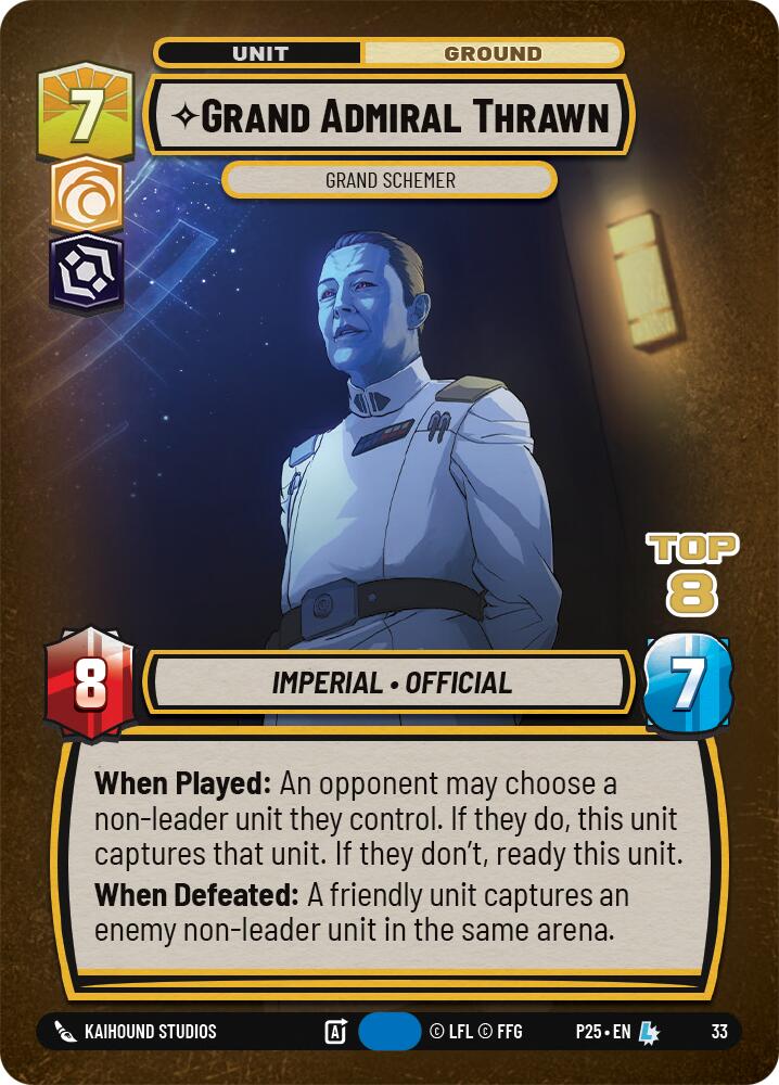 Grand Admiral Thrawn - Grand Schemer (Top 8) (33) (33) [Organized Play Promos]