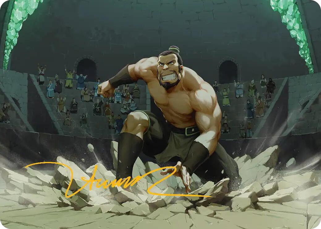 The Boulder, Ready to Rumble Art Card (Gold-Stamped Signature) [Avatar: The Last Airbender Art Series]