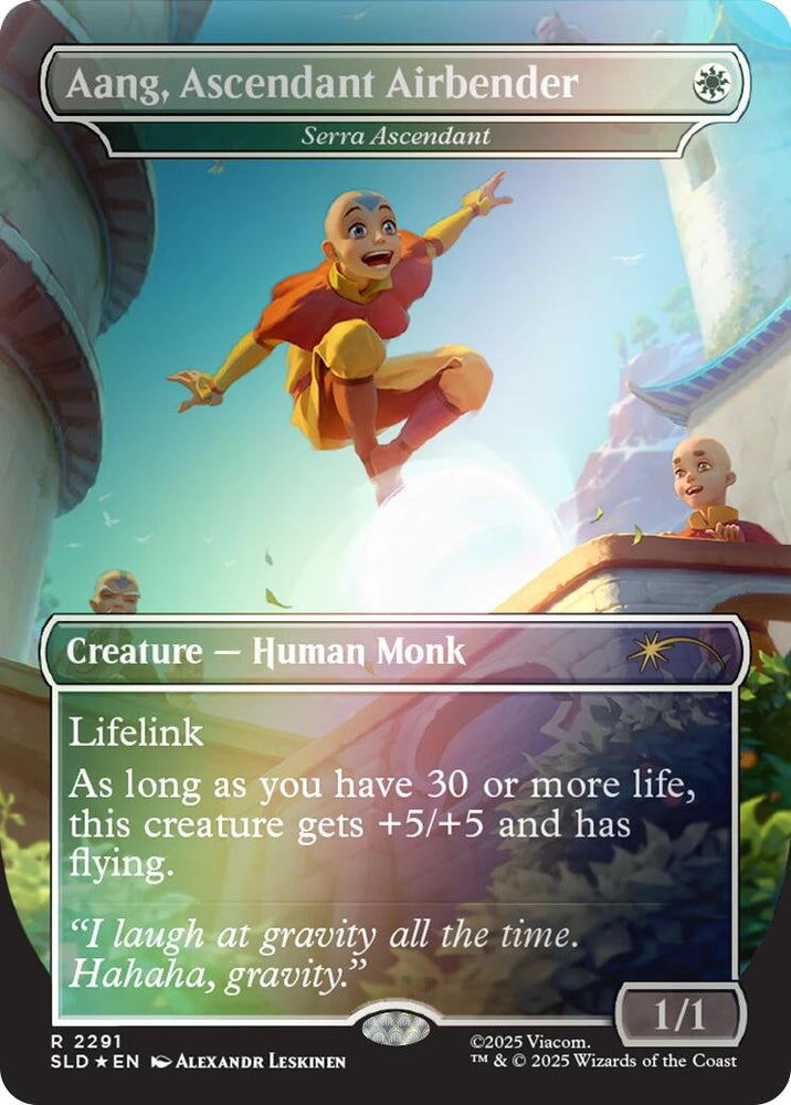 Aang, Ascendant Airbender - Serra Ascendant (Rainbow Foil) [Secret Lair Drop Series]