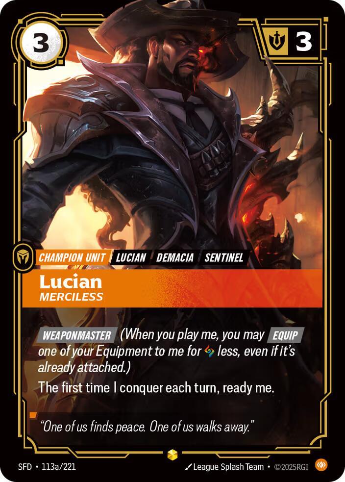 Lucian, Merciless (Alternate Art) (113a/221) [Spiritforged]