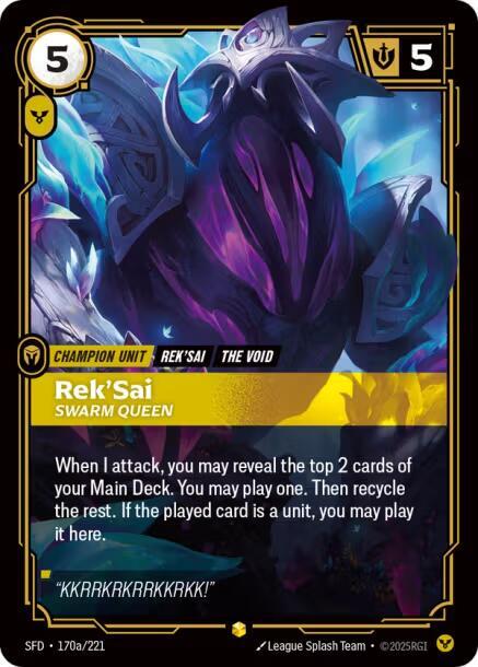 Rek'Sai, Swarm Queen (Alternate Art) (170a/221) [Spiritforged]