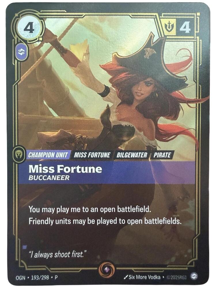 Miss Fortune, Buccaneer (193/298) [Riftbound Organized Play Promotional Cards]