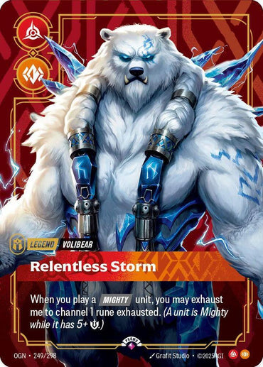 Volibear, Relentless Storm (Metal) (Best Of) (249/298) [Riftbound Organized Play Promotional Cards]