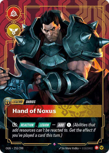 Darius, Hand of Noxus (Metal) (Best Of) (253/298) [Riftbound Organized Play Promotional Cards]