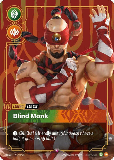 Lee Sin, Blind Monk (Metal) (Best Of) (257/298) [Riftbound Organized Play Promotional Cards]
