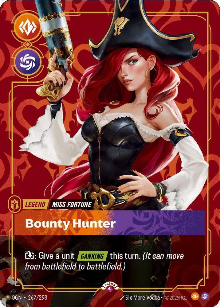 Miss Fortune, Bounty Hunter (Metal) (Best Of) (267/298) [Riftbound Organized Play Promotional Cards]
