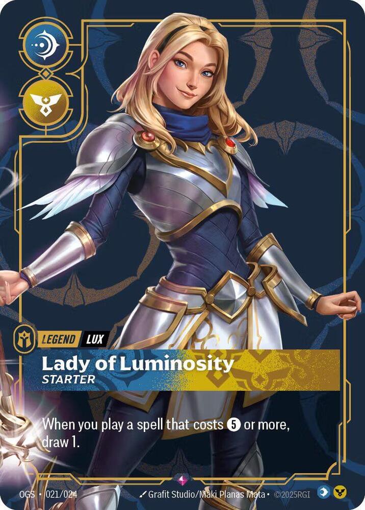 Lux, Lady of Luminosity (Metal) (Best Of) (021/024) [Riftbound Organized Play Promotional Cards]