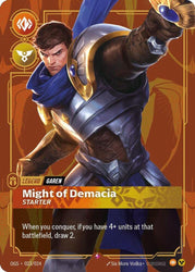 Garen, Might of Demacia (Metal) (Best Of) (023/024) [Riftbound Organized Play Promotional Cards]