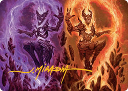 Fire Covenant Art Card (Gold-Stamped Signature) [Lorwyn Eclipsed Art Series]