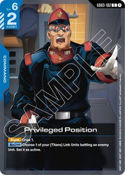 Privileged Position (GD03-102) [Steel Requiem]