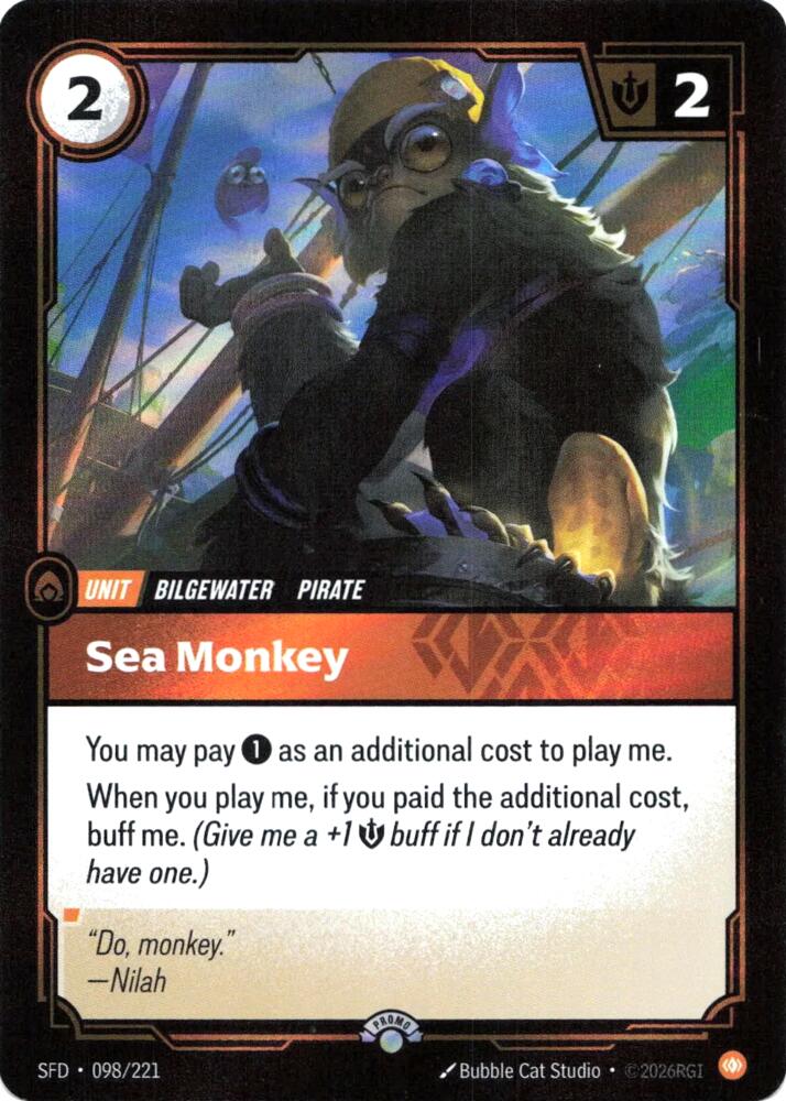 Sea Monkey (098/221) [Riftbound Organized Play Promotional Cards]