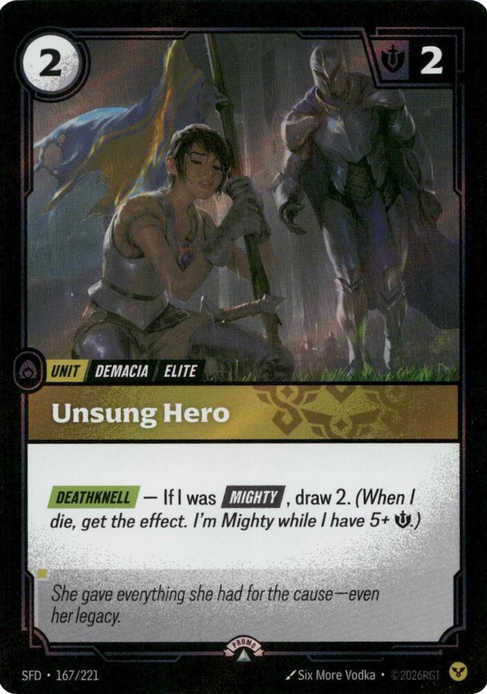 Unsung Hero (167/221) [Riftbound Organized Play Promotional Cards]