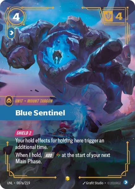 Blue Sentinel (Alternate Art) (087a/219) [Unleashed]