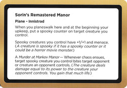 Sorin's Remastered Manor (Black Lotus Unknown Planechase) [Oversize Cards]