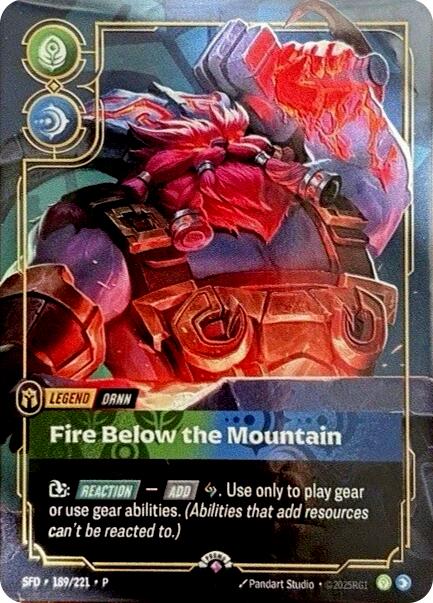 Ornn, Fire Below the Mountain (Metal) (Prize Wall) (189/221) [Riftbound Organized Play Promotional Cards]