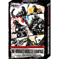 Godzilla Card Game: Ink-Brushed Monster Rampage Sleeve & Card Set Display