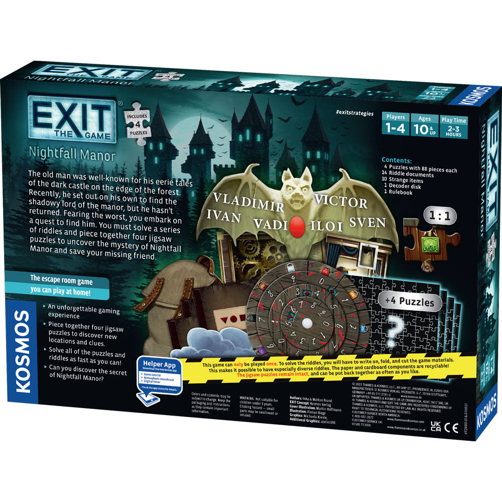 EXIT: Nightfall Manor (With Puzzle)