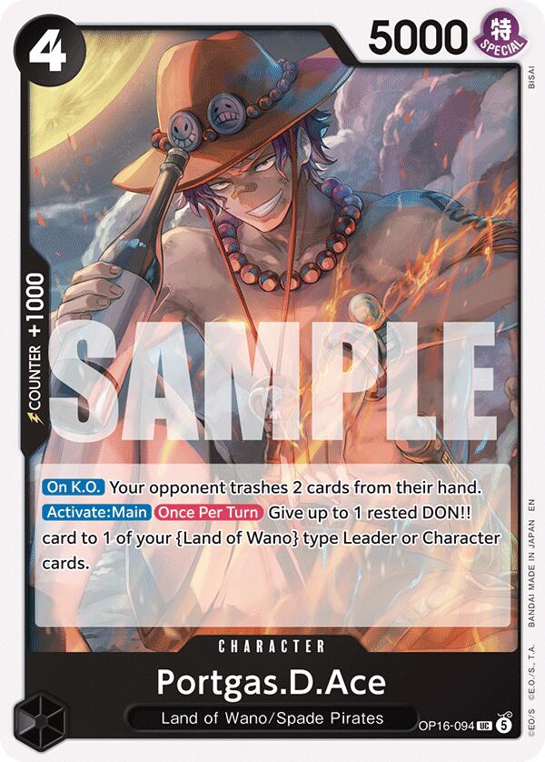 Portgas.D.Ace [Black] [The Time of Battle]