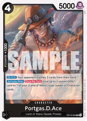 Portgas.D.Ace [Black] [The Time of Battle]