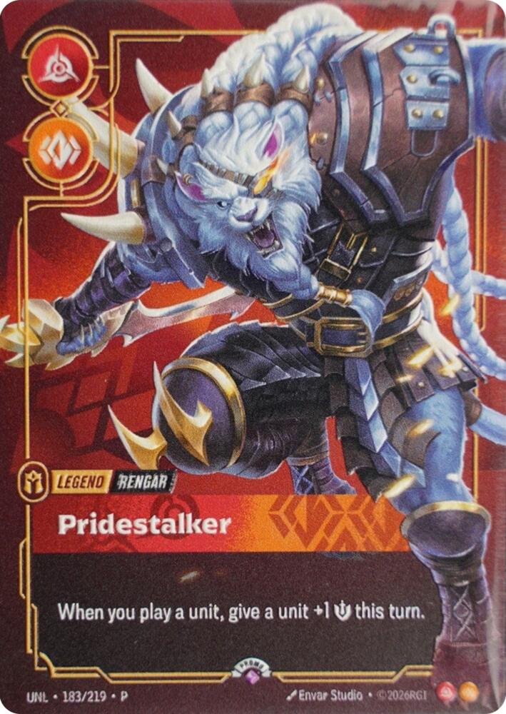 Rengar, Pridestalker (Metal) (Prize Wall) (183/219) [Riftbound Organized Play Promotional Cards]