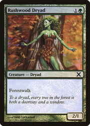 Rushwood Dryad (Premium Foil) [Tenth Edition]
