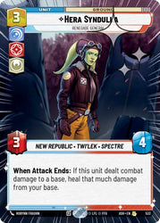 Hera Syndulla - Renegade General (533) (Hyperspace Foil) (533) [Ashes of the Empire]