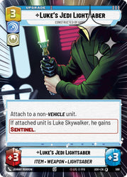 Luke's Jedi Lightsaber - Constructed by Hand (568) (Hyperspace Foil) (568) [Ashes of the Empire]
