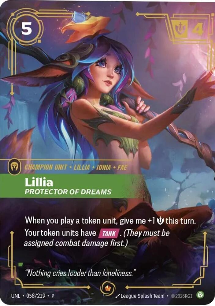 Lillia, Protector of Dreams (058/219) [Riftbound Organized Play Promotional Cards]