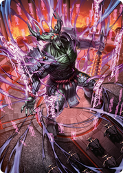 Hidetsugu, Devouring Chaos Art Card [Kamigawa: Neon Dynasty Art Series]