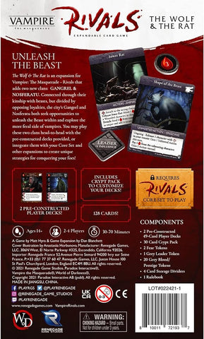 Vampire: The Masquerade Rivals - The Wolf & The Rat Game Expansion