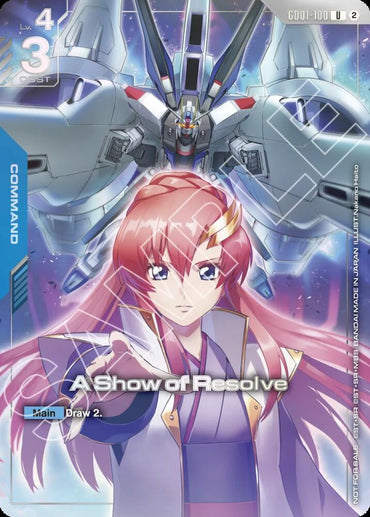 A Show of Resolve (1st Anniversary Event) (GD01-100) [Gundam Promotional Cards]