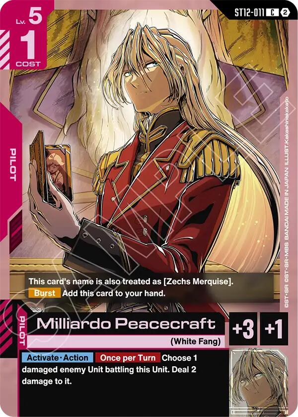 Milliardo Peacecraft (ST12-011) [Starter Deck 12: Raging Onslaught]