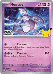 Mewtwo (063/128) (What's Your Favorite Stamp) [Miscellaneous Cards]