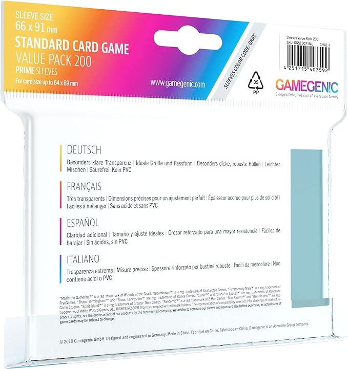 Gamegenic: Prime Deck Protector - Standard Card Game Value Pack