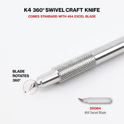 K4 Swivel Craft Knife (Safety Cap)
