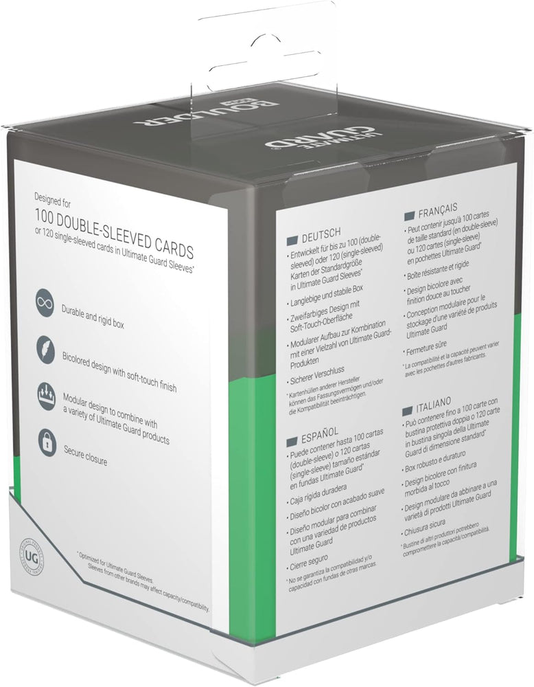 Ultimate Guard Boulder Deck Box: 100+ Synergy Black/Green