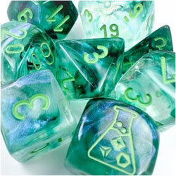 Chessex: Borealis Kelp/Light Green Luminary 7 Die Set (CHX 30054)