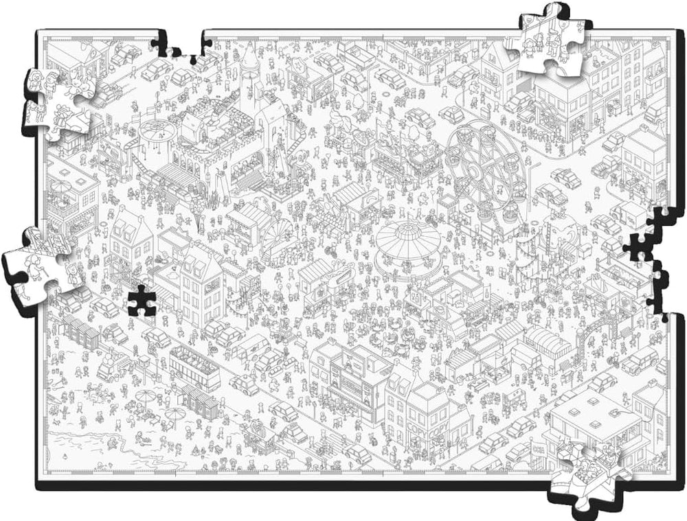 MicroMacro Jigsaw Puzzle: Funfair
