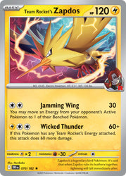 Team Rocket's Zapdos (070/182) (Deck Exclusive) [Scarlet & Violet: Destined Rivals]