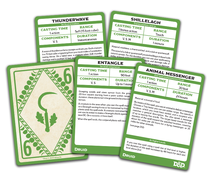 D&D: Spellbook Cards - Druid