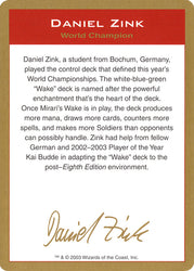 Daniel Zink Bio [World Championship Decks 2003]