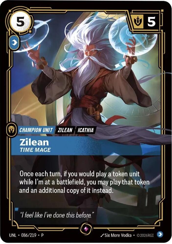Zilean, Time Mage (086/219) [Riftbound Organized Play Promotional Cards]