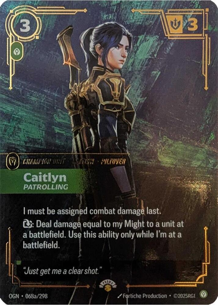 Caitlyn, Patrolling (068a/298) [Riftbound Promotional Cards]