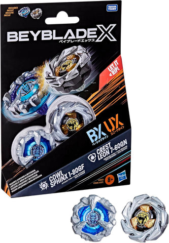 Beyblade X: Cowl Sphinx 1-80GF BX & Crest Leon 7-60GN UX Dual Pack Set