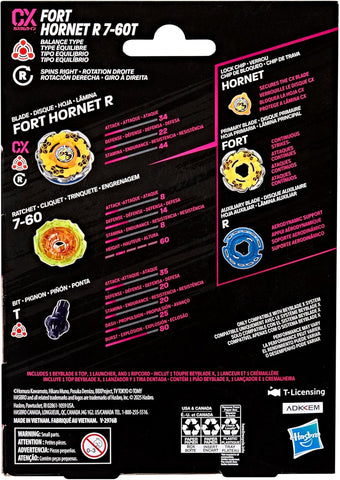 Beyblade X: Fort Hornet R 7-60T CX Starter Pack Set