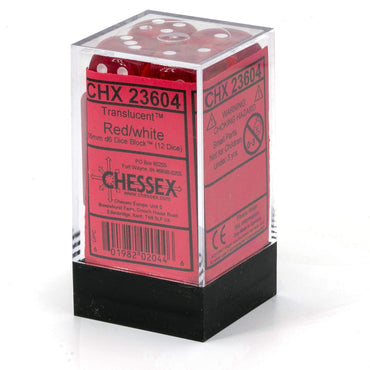 Chessex: Translucent Red/White 16mm Dice Block (CHX 23604)