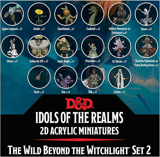 D&D: Idols of the Realms 2D Acrylic Miniatures - The Wild Beyond the Witchlight Set 2